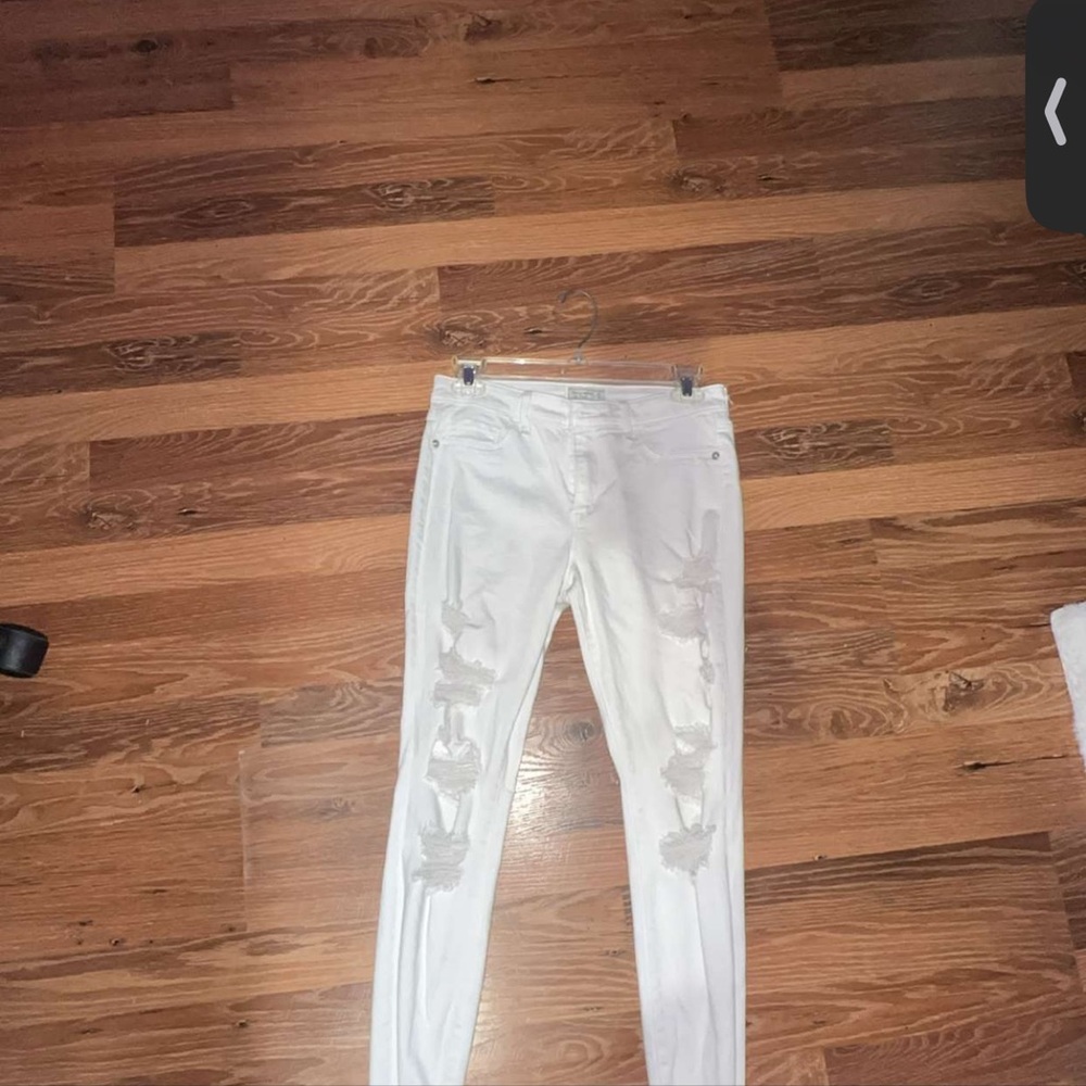 White Distressed Skinny Jeans